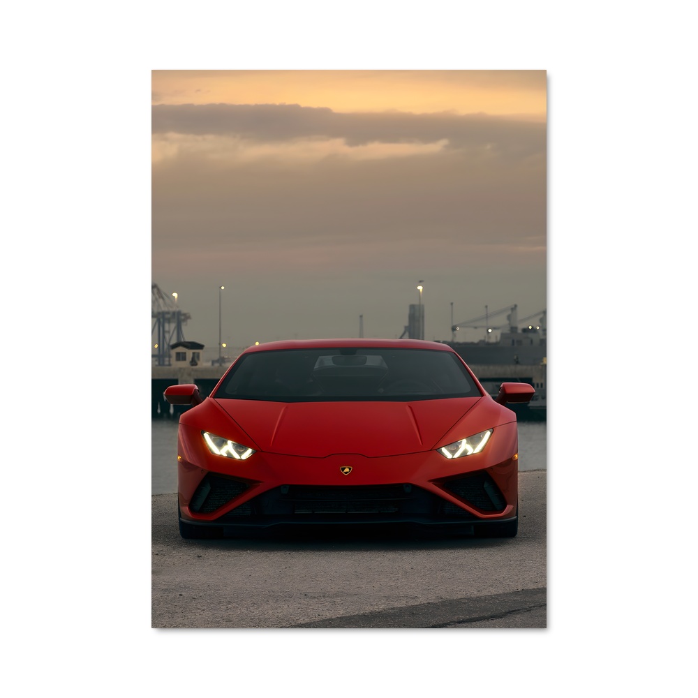 Poster Huracan en Rouge – affiche Lamborghini